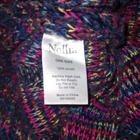 🆕👒Nollia Knit Beanie Hat Black One Size - Picture 4 of 4